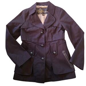Mackage Black Trench Coat Size Medium Womens
